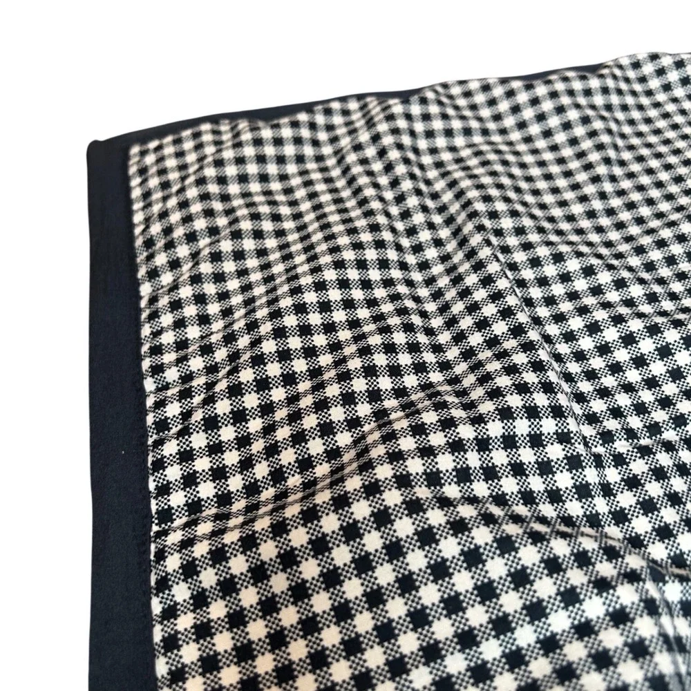 2 Tommy Hilfiger Quilted Pillow Shams Navy Blue Gingham Check Standard